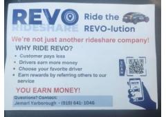 REVO Rideshare Needs Drivers – Higher Earnings, Lower Costs!