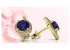 Designer Range of Blue Sapphire Earrings