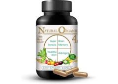 Ultra Max Natural Organic 4 in 1 Brain Supplements for Memory and Focus, Immune Support Anti-Aging D