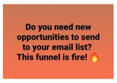 Need another offer to send your email list?  CLICK HERE TO CHECK THIS OUT