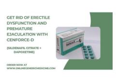 Get rid of premature ejaculation and erectile dysfunction. Available now at onlinegenericmedicine