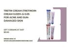 Tretin Cream for acne and damaged skin | Buy now at just $21 (3 creams)