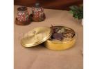 Get Our Beautifully Designed Brass Masala Box For Your Daily Cooking Needs 