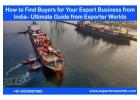 How to Find Buyers for Your Export Business